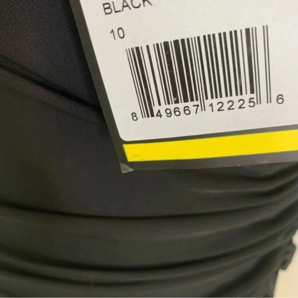 La Femme Halter Open Back Shirred Jersey Short Dress 29312 Black Size 10 NWT - Picture 8 of 11